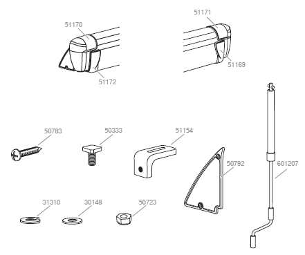 Thule Front Stop Attachment 322