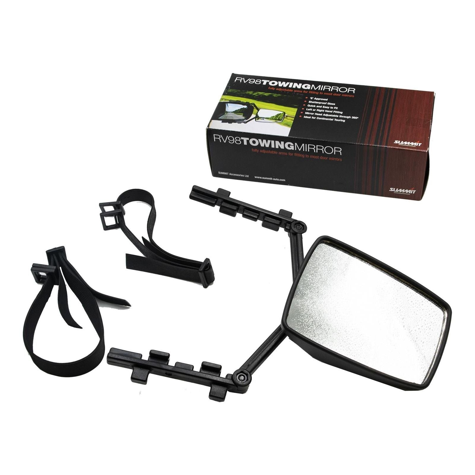 2 x Elite Towing Mirror clamp scissor towing caravan Motorhome Left Right Hand