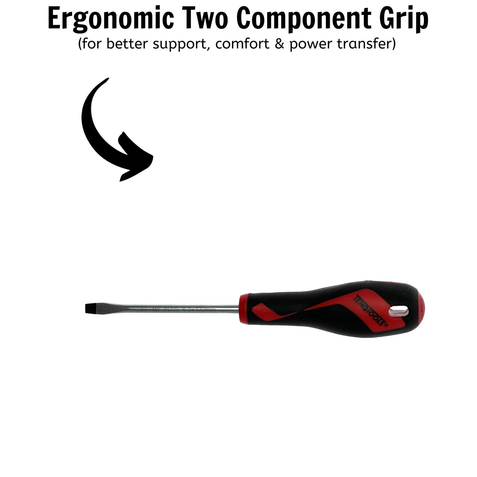 Teng Tools Flat Screwdriver 1.2 x 6.5 x 100mm L