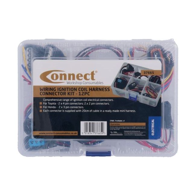 Connect Assorted Wiring Ignition Coil Harness Connector Kit 12pc 37665