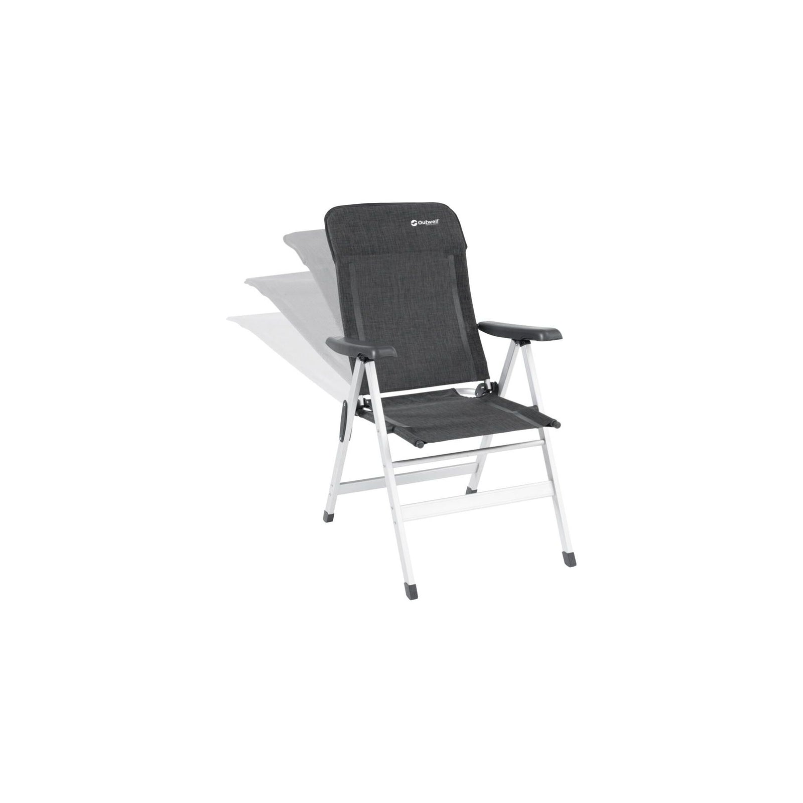 Outwell Ontario Adjustable Folding Camping Caravan Motorhome Chair Charcoal