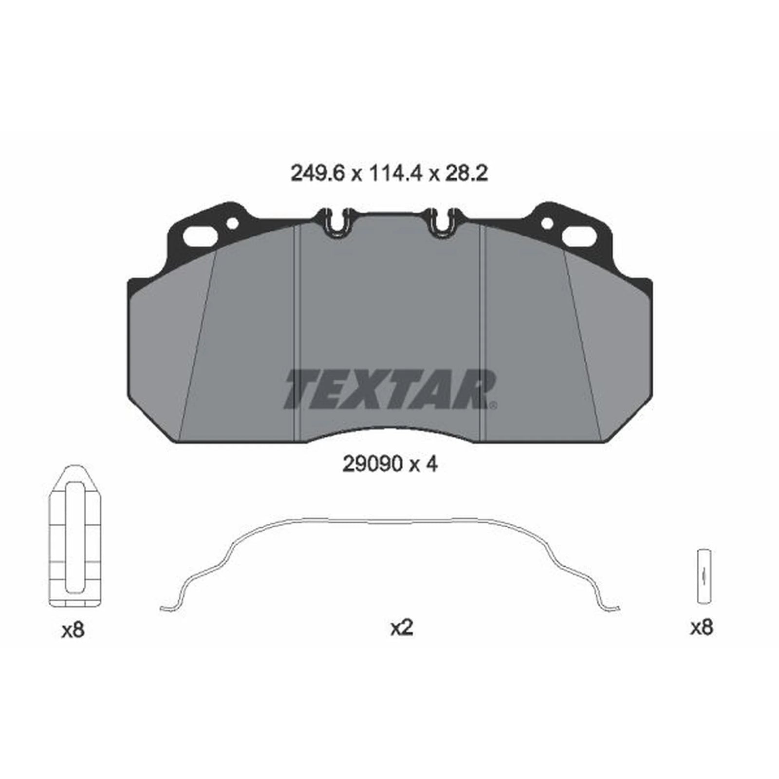 Textar Front Brake Pad Set 2909006