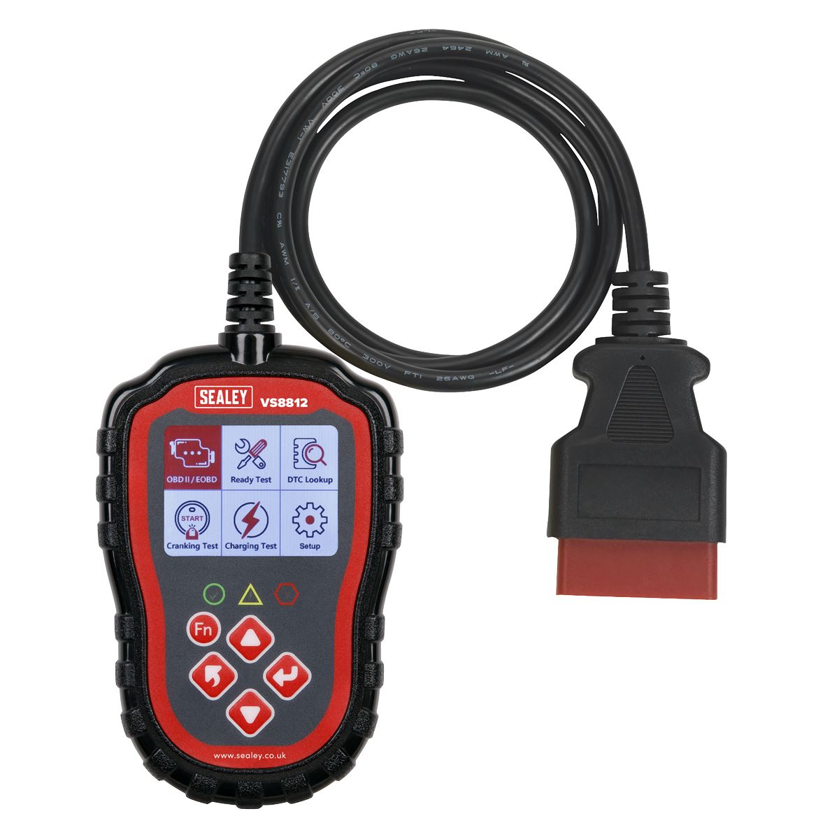 Sealey EOBD OBDII Code Reader Live Data Colour Screen MIL Light Reset