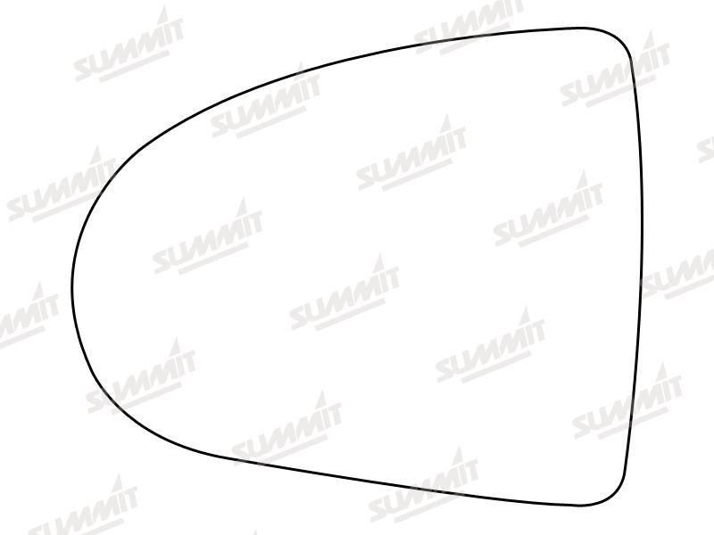 Summit Stick-On Standard Mirror Glass fits Mitsubishi Colt 04 on LHS