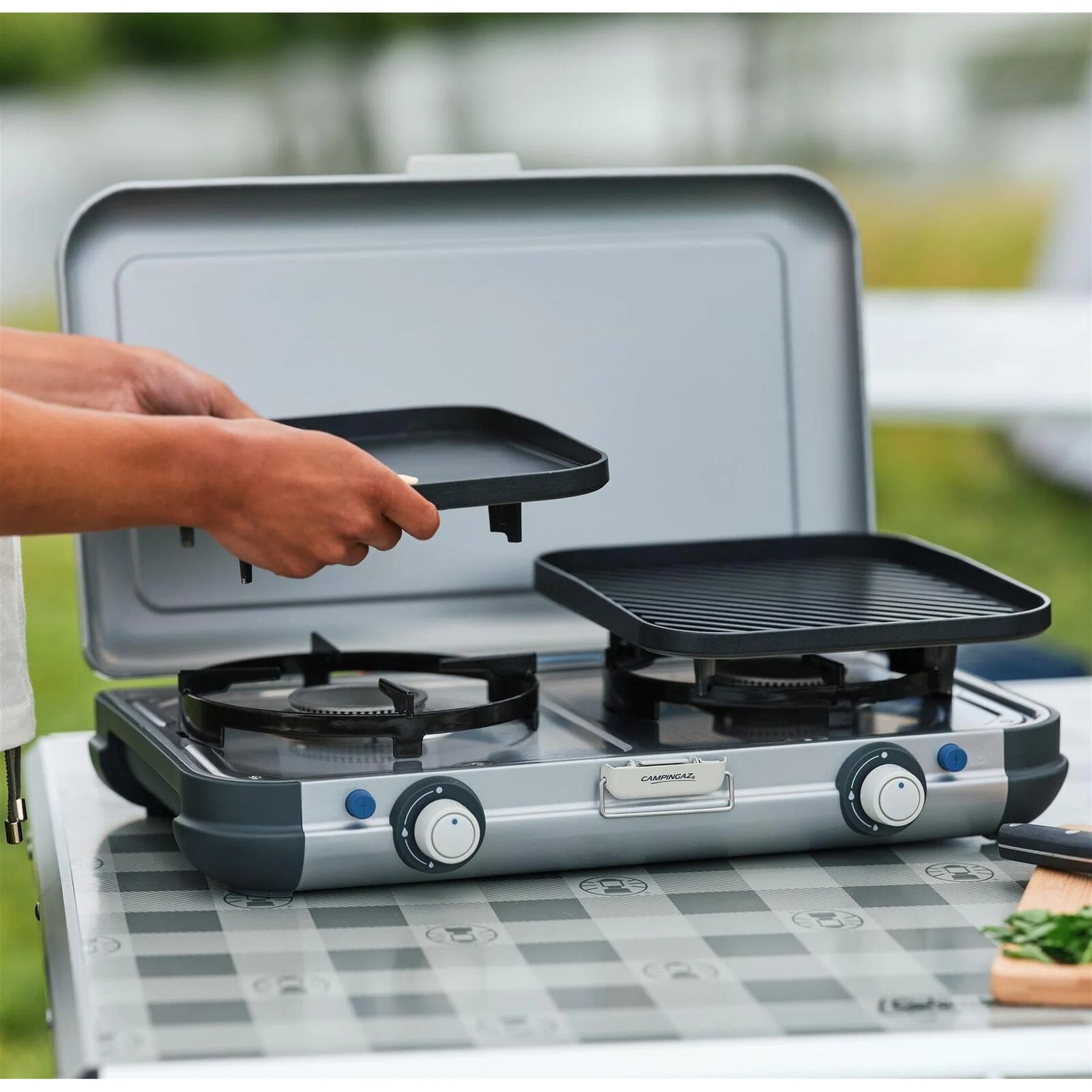 Campingaz Camping Kitchen 2 Grill & Go Double Burner Portable Stove