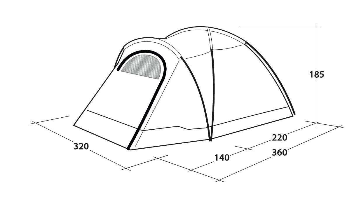 Outwell Cloud 5 Pole Tent Green 5 Person