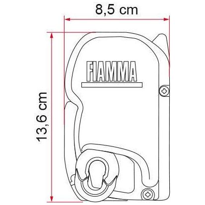 Fiamma F45 S Winch Awning Wind Out 400 Polar White Case Evergreen Fabric