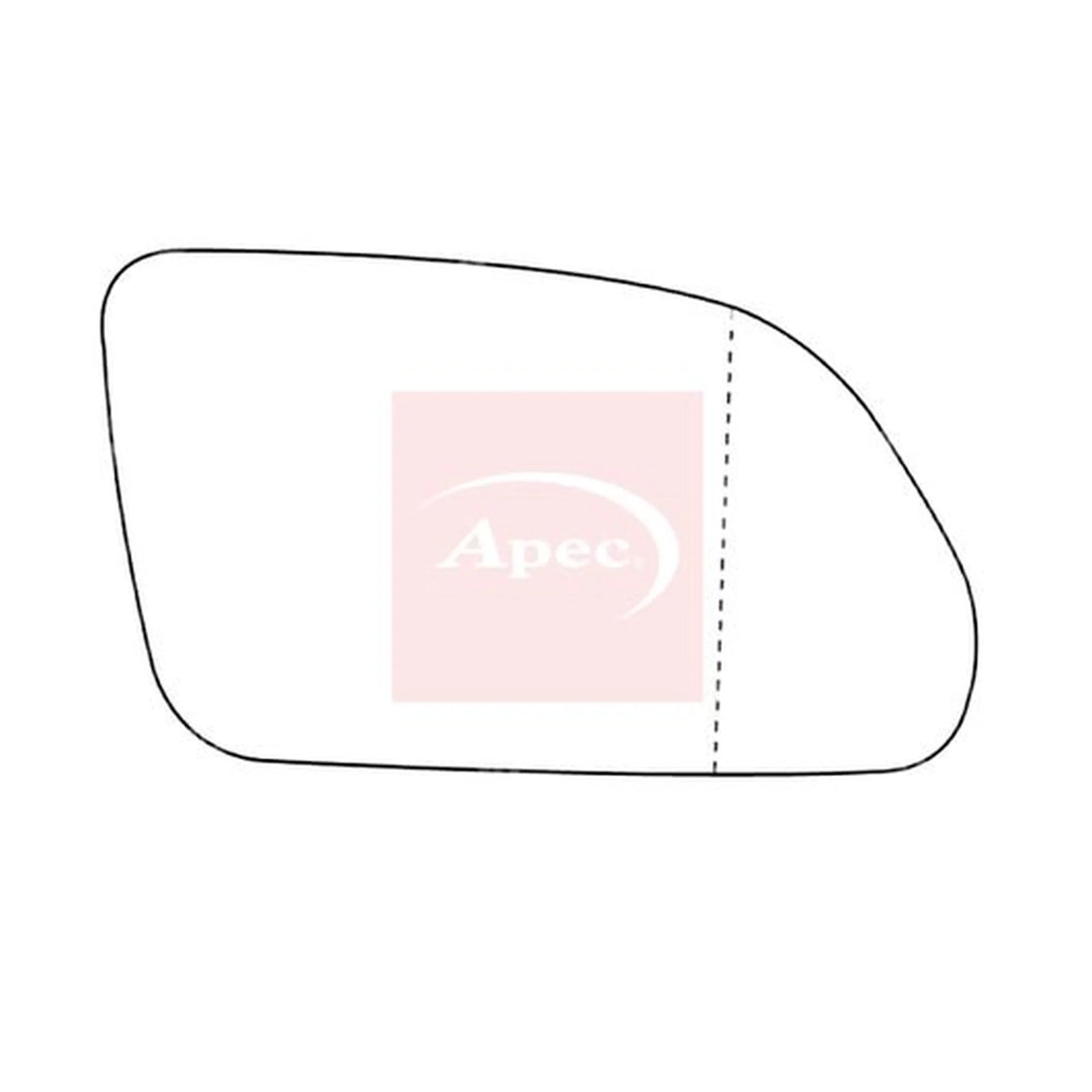 Apec Exterior Wing Mirror Glass Right AMS2336