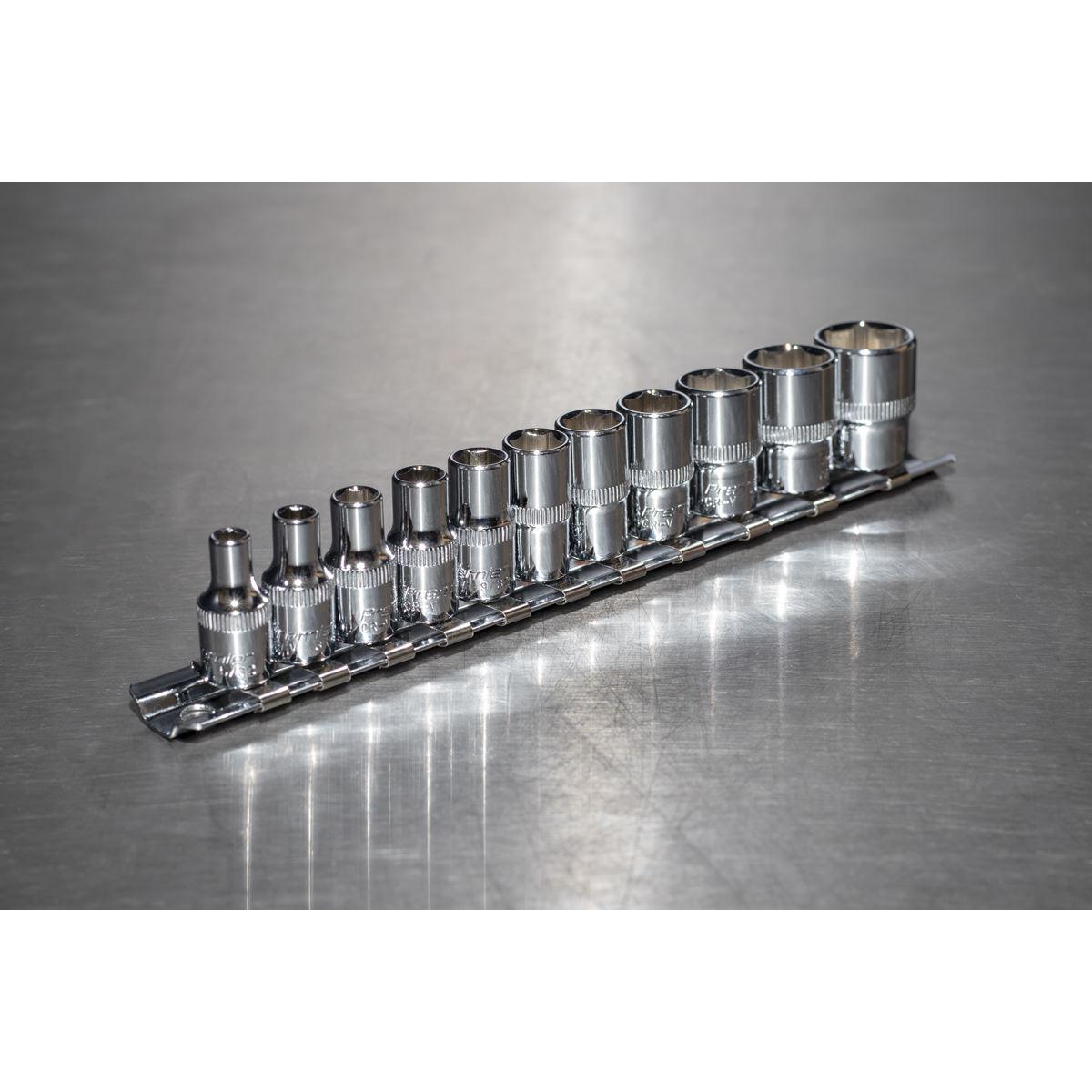 Sealey Premier Imperial Socket Set 1/4"Sq Drive 11pc AK2670