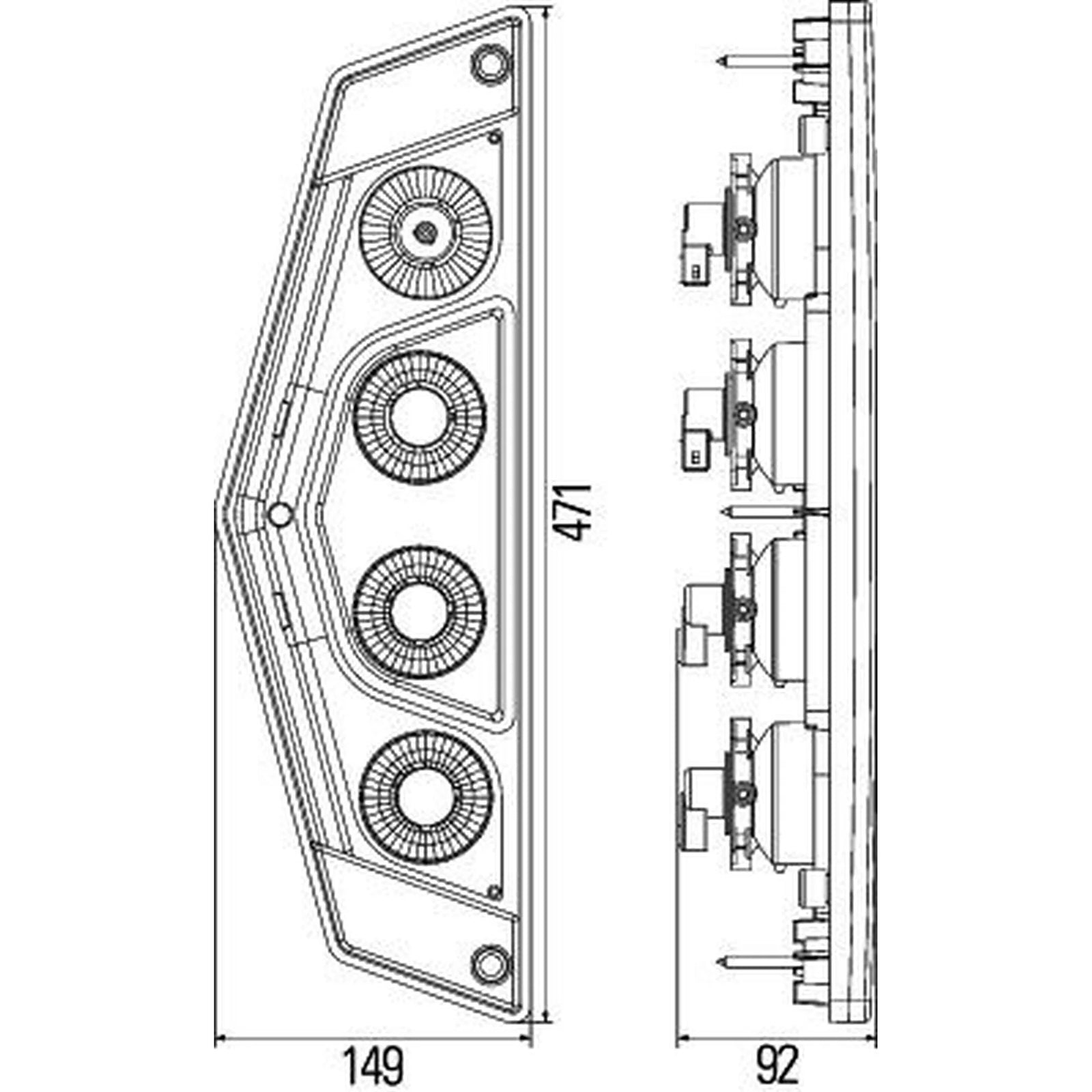 Hella Tail Light / Lamp PY21W Left 2VP 012 570-111