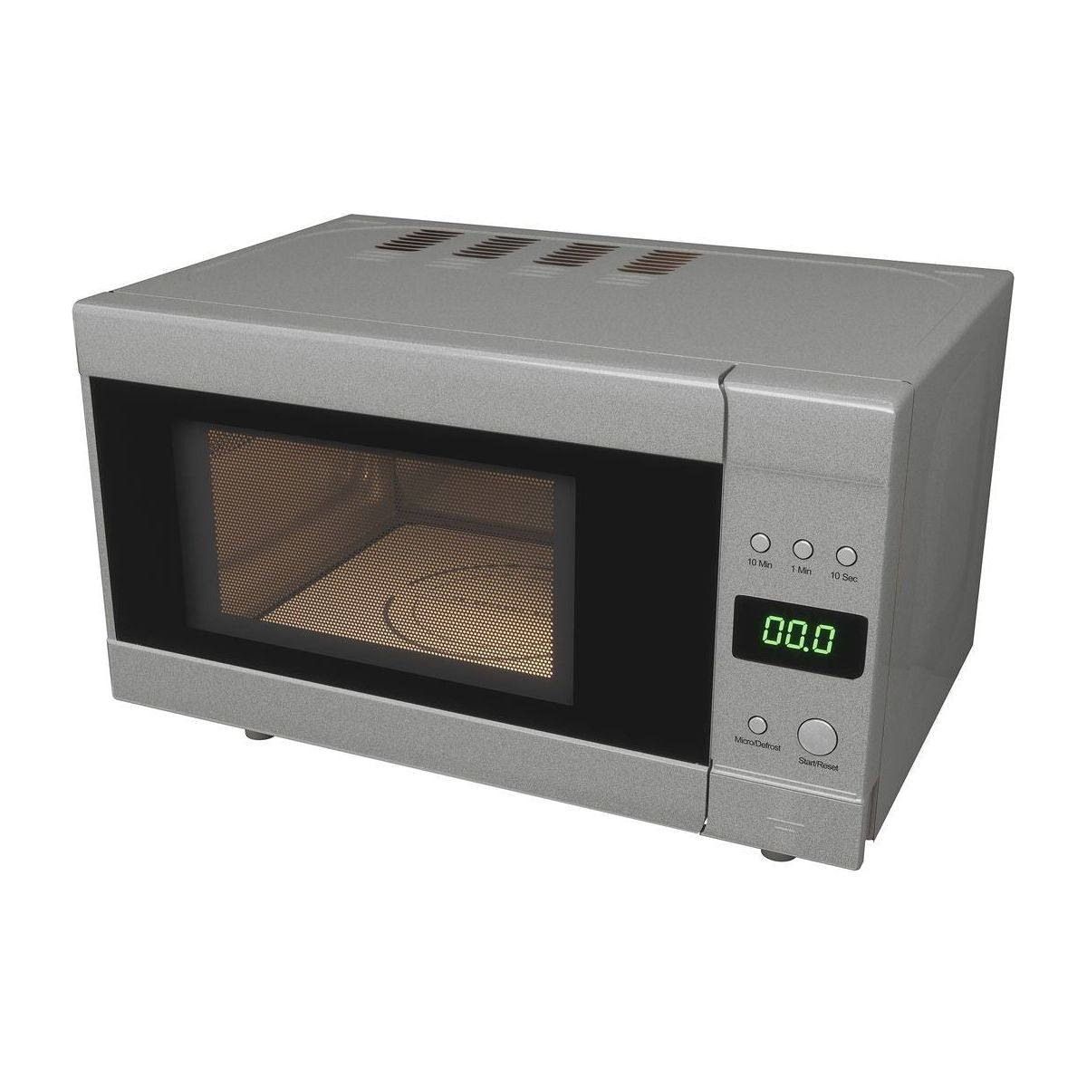 Flatbed Microwave in Silver Without Rotating Plate (230V, 700W, 20L)
