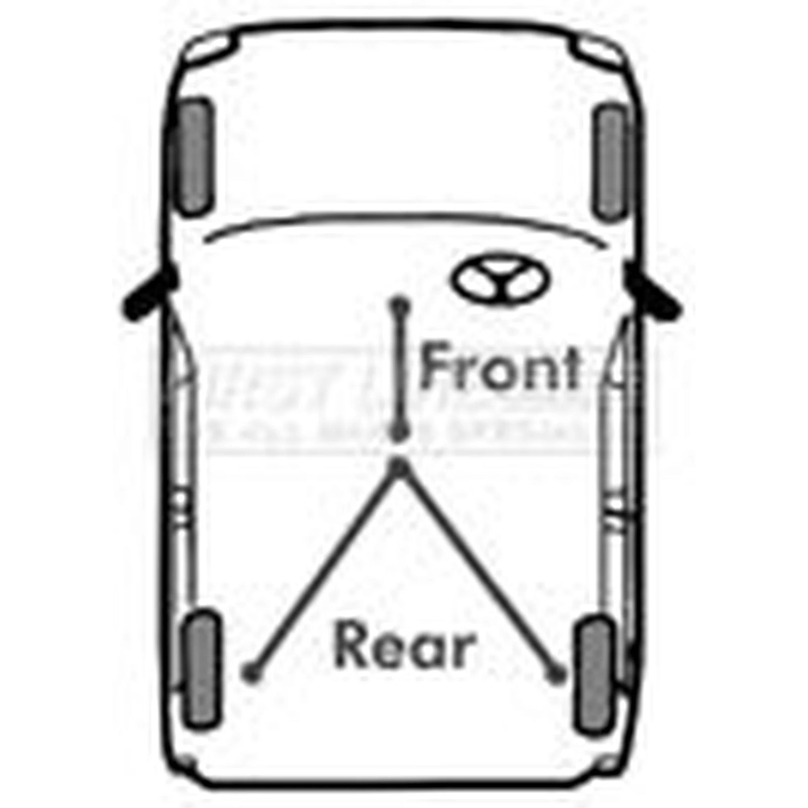 First Line Handbrake Cable Front fits Mazda 6 2007-2013 1.8 2.0 2.2 2.5