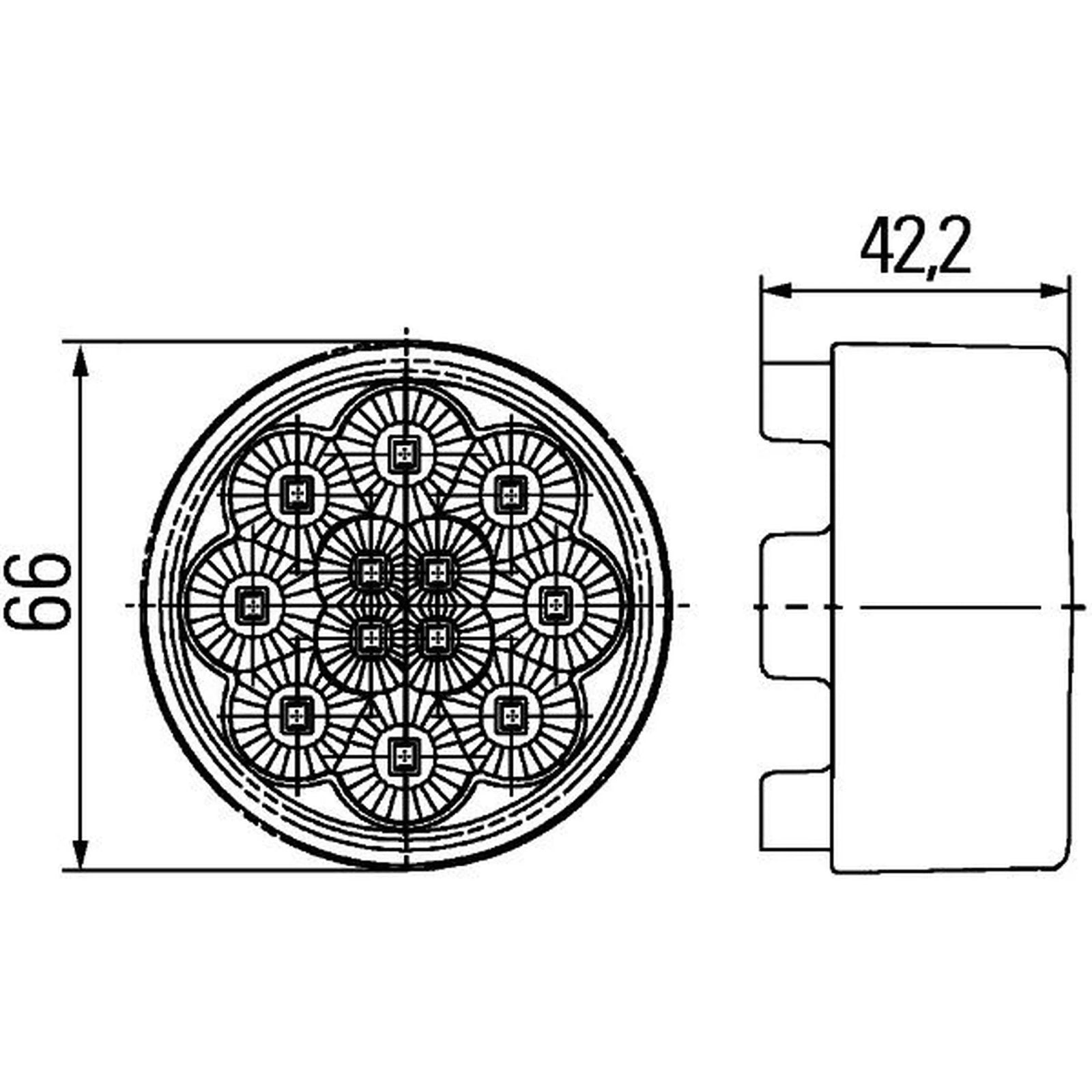 Hella Tail Light / Lamp LED Left 2SB 009 001-401