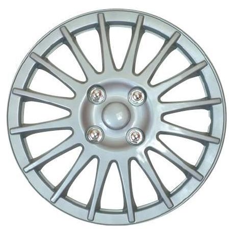 4x 14" Silver Wheel Trims / Hub Caps fits