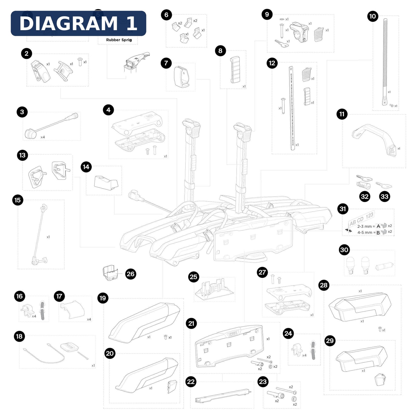 Thule Sensor Holder Covers R - MPN 1500055706