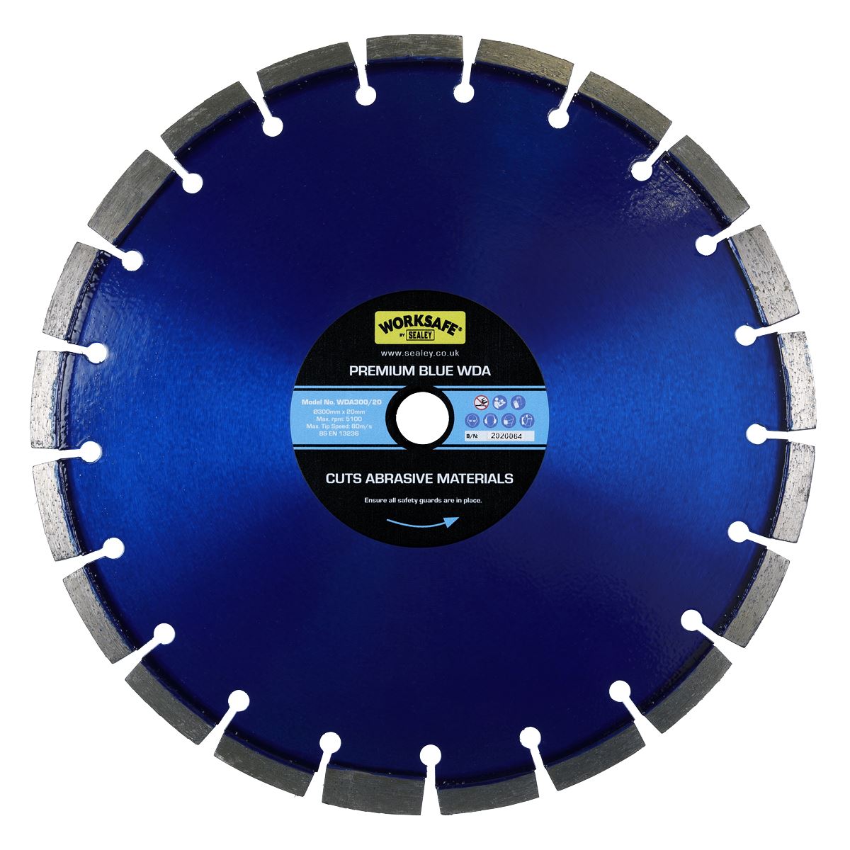 Sealey Premium Blue WDA Diamond Blade300 x 20mm WDA300/20