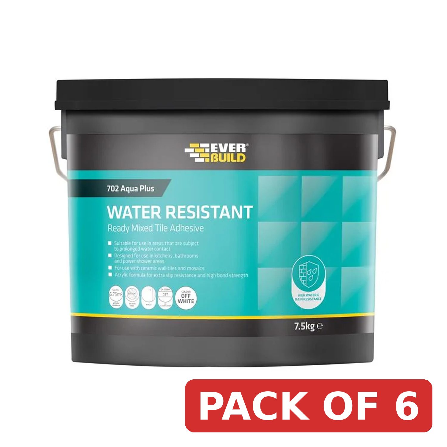 Everbuild Sika 702 Water Resistant Tile Adhesive 16kg/10 litre - 487072