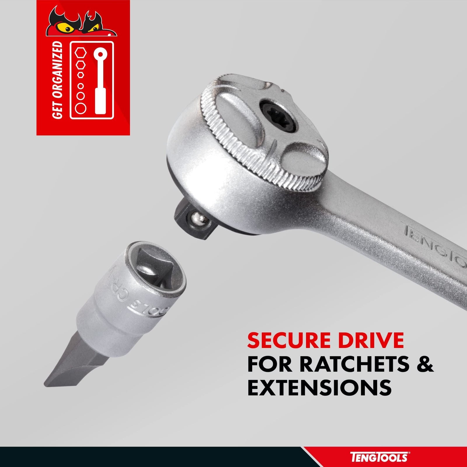 Teng Tools 1/4" Flat Bit Socket 4mm