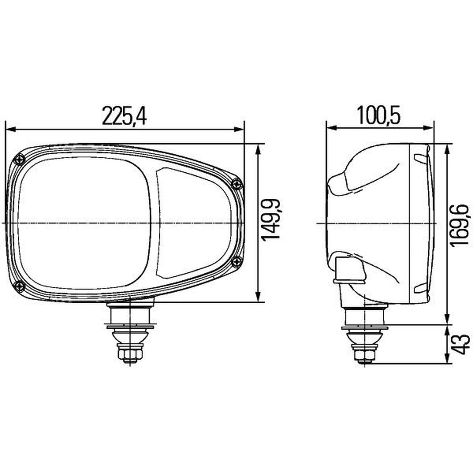 Hella Headlight Headlamp PY21W Right 1EE 996 174-261