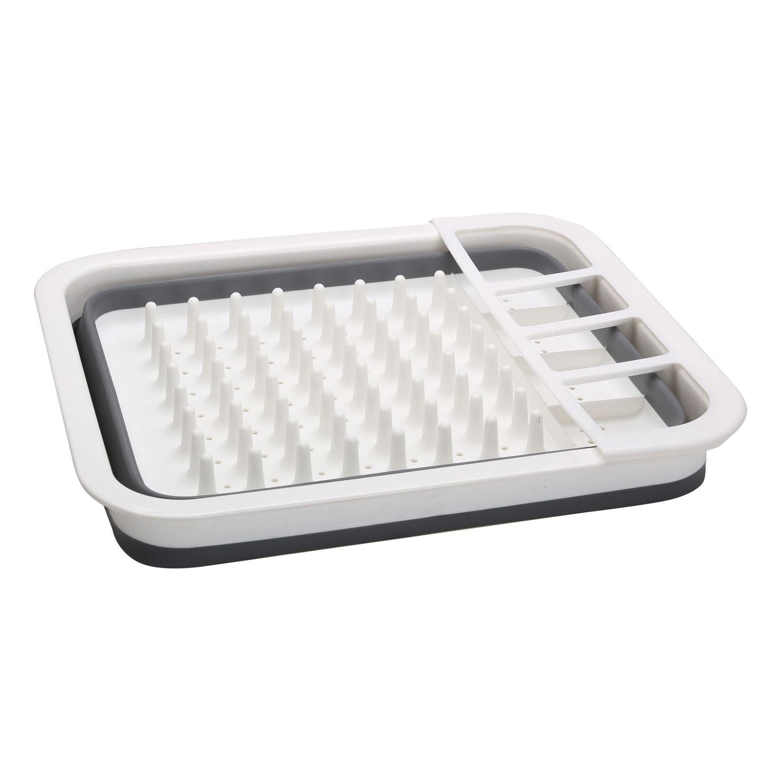 Collapsible-wares dish rack with cutlery holder K0201
