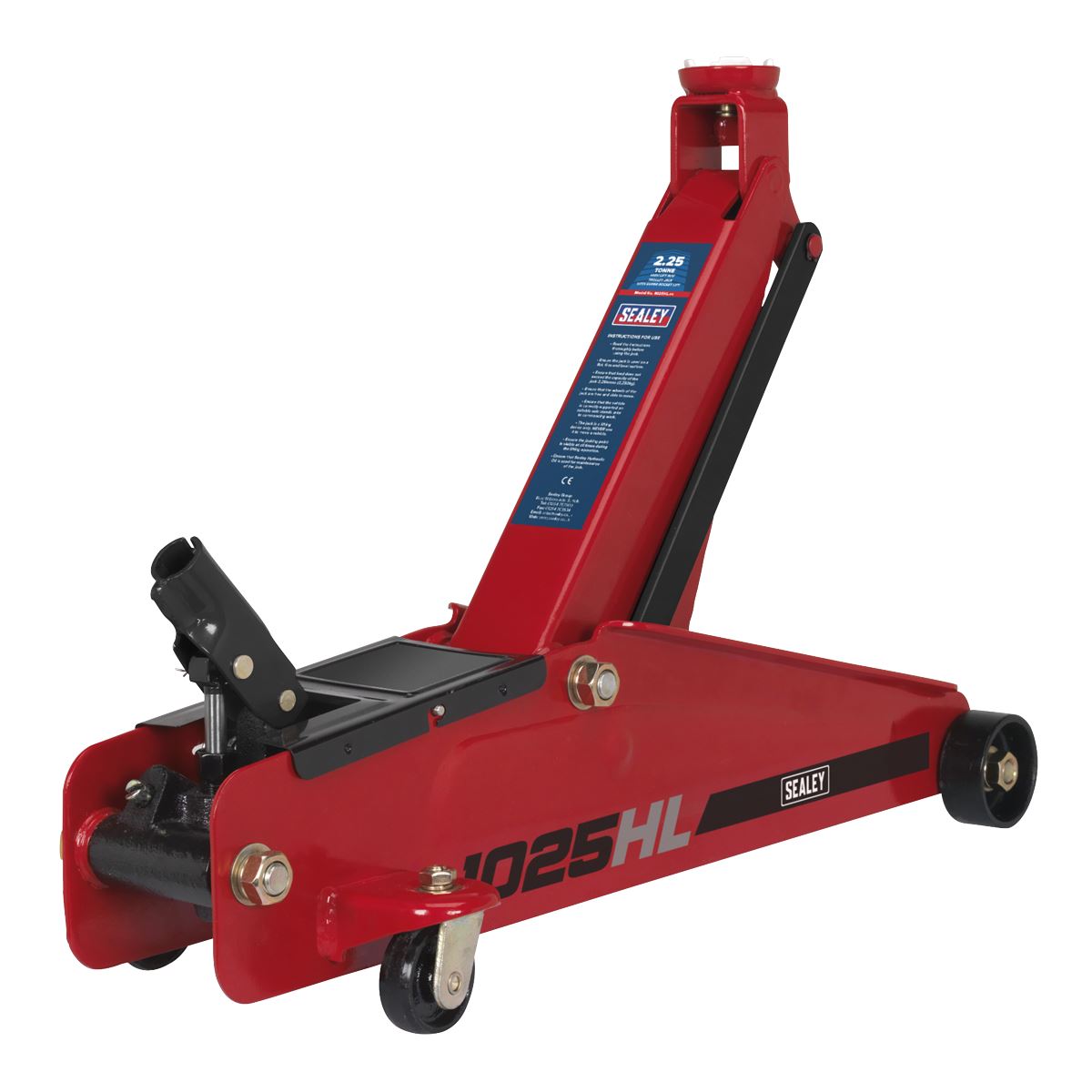 Sealey High Lift SUV Trolley Jack with Super Rocket Lift 2.25 Tonne 1025HL