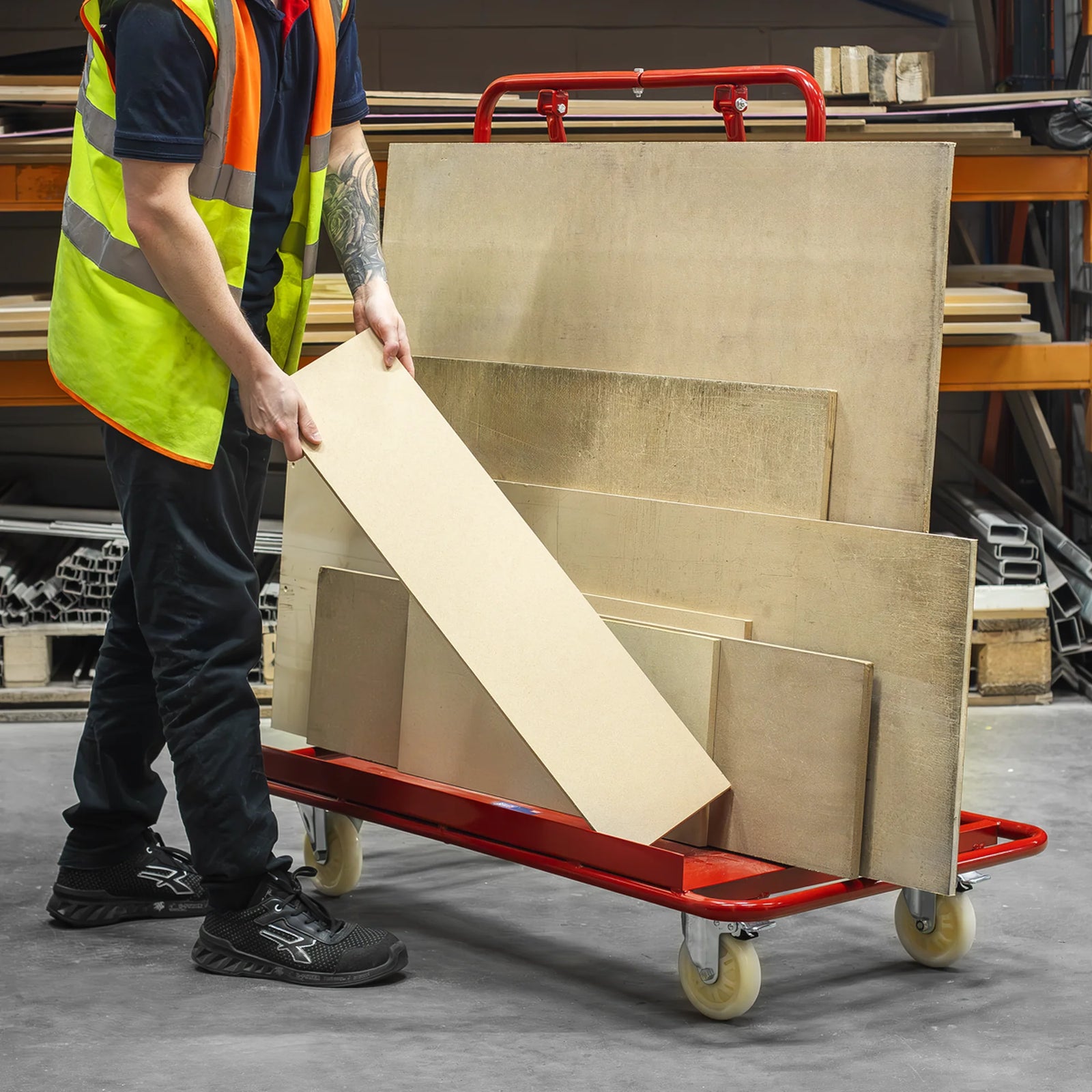 Sealey Plasterboard Trolley Large Sheet Handling 800kg Capacity