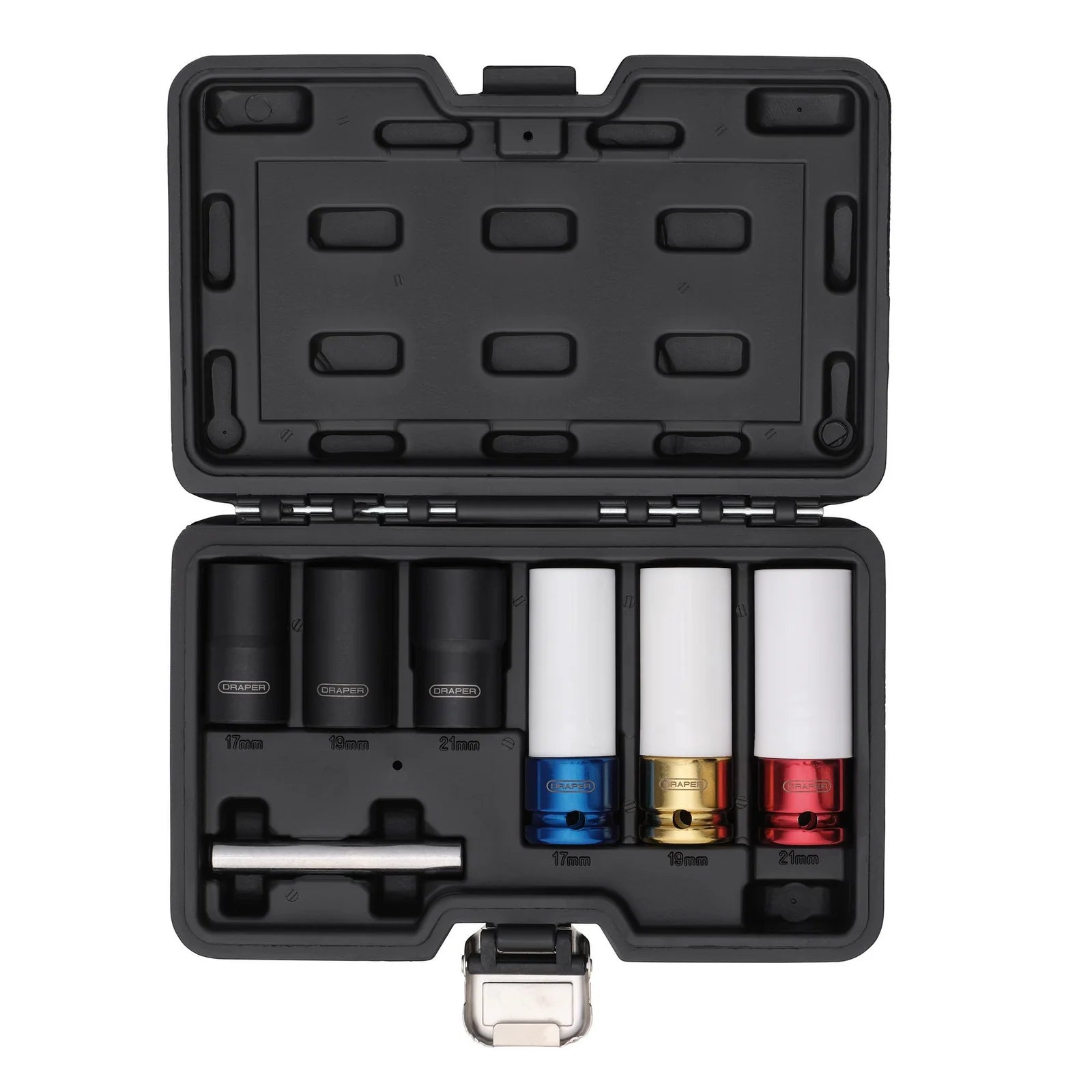 Draper Wheel Nut and Bolt Extractor Socket Set, 1/2" Sq. Dr. (7 Piece) - WNBSS