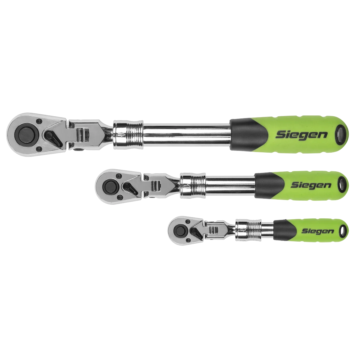 Sealey Siegen Ratchet Wrench Set 3 Piece 1/2"Sq Drive Flexi-Head