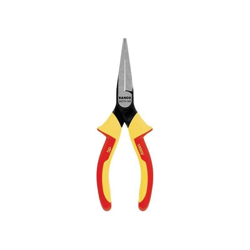 Bahco 2421S ERGO™ Insulated Flat Nose Pliers 160mm (6.1/4in)