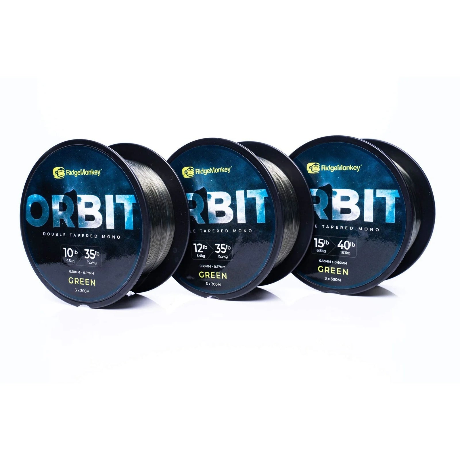 RidgeMonkey Orbit Double Tapered Mono 15/40lb Green - RMT278
