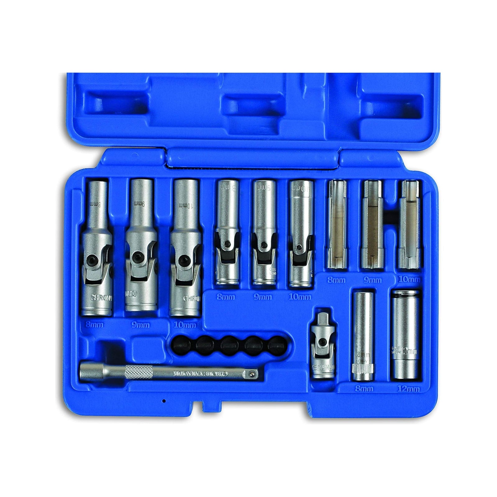 Laser Specialist Thin Wall Glow Plug Socket Set 1/4"D, 3/8"D 18pc 6424