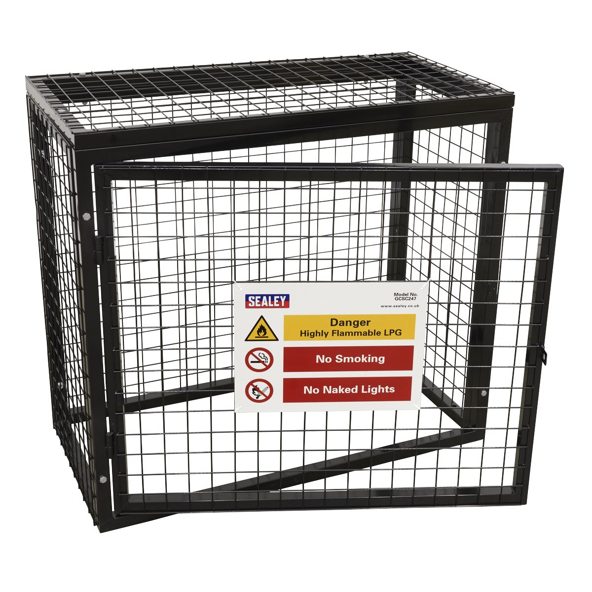 Sealey Safety Cage 2 x 47kg Gas Cylinders GCSC247