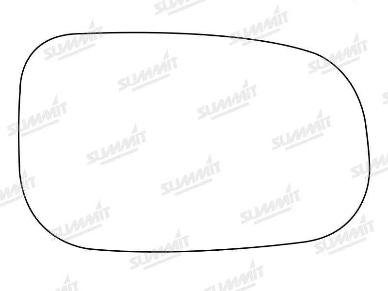 Summit Stick-On Standard Mirror Glass fits Volvo S40, S60, S80 C30 RHS
