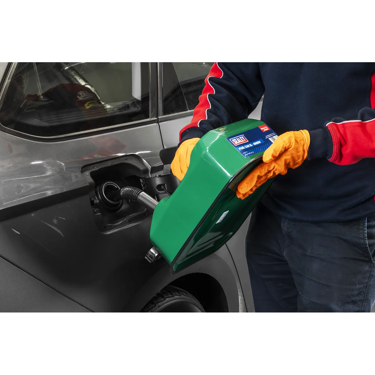 Sealey 5L Green Jerry Can JC5RG for Fuel Storage