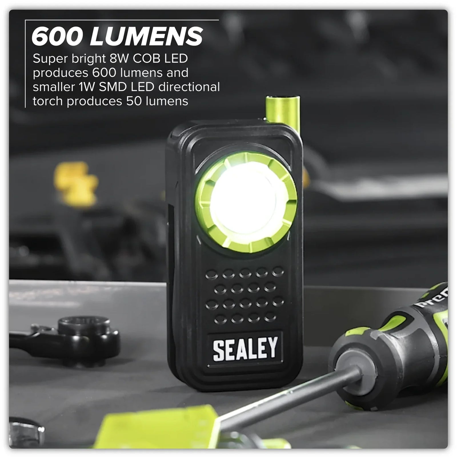Sealey LED600FX Pocket Light 8W COB & 1W SMD LED