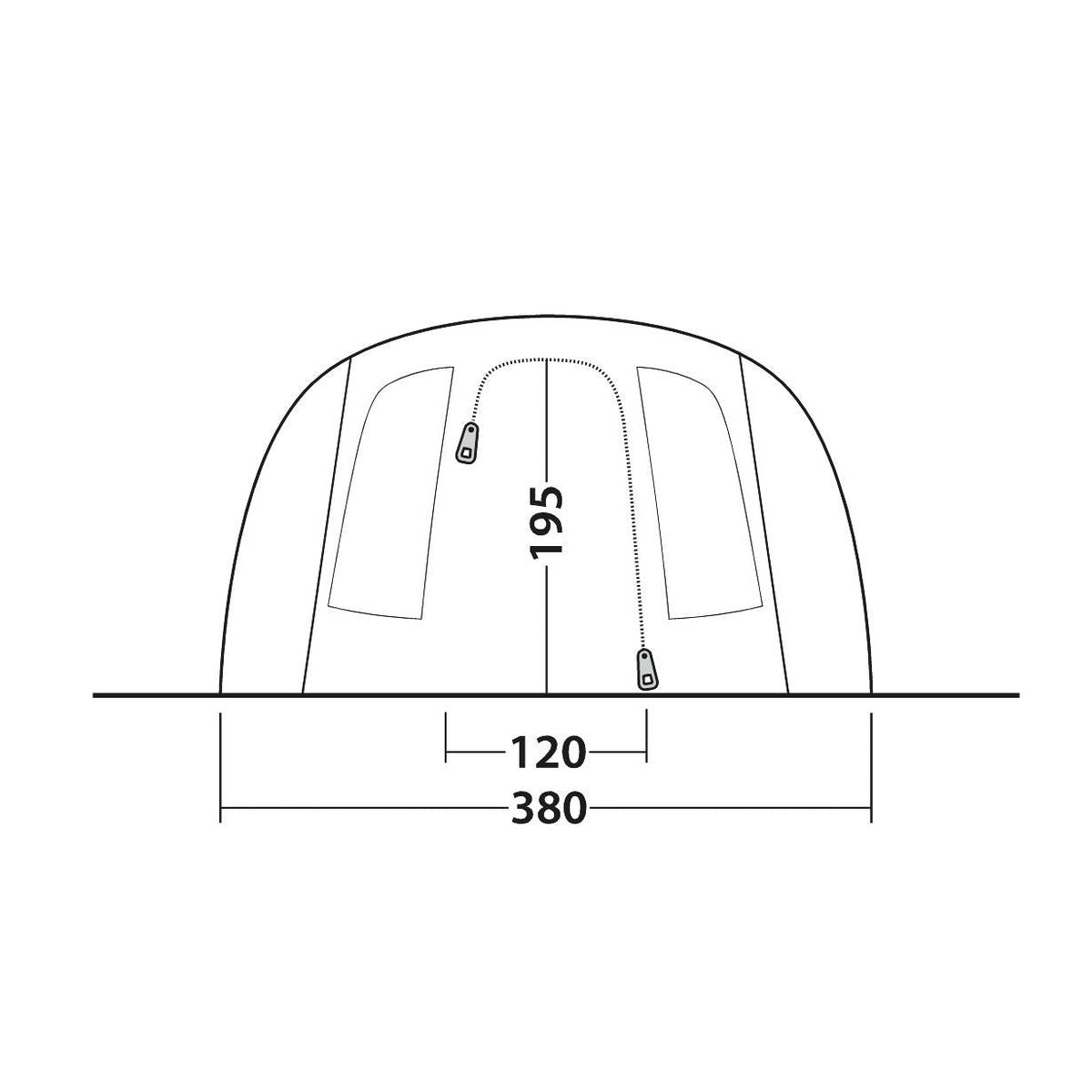 Outwell Edmonds 6 TC 6 Berth Four Room Tunnel Tent