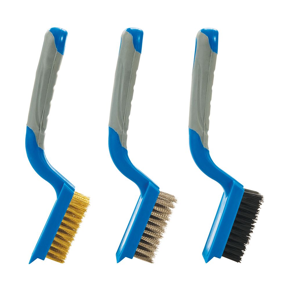 Silverline Medium Wire Brush Set 3pce 5 Row