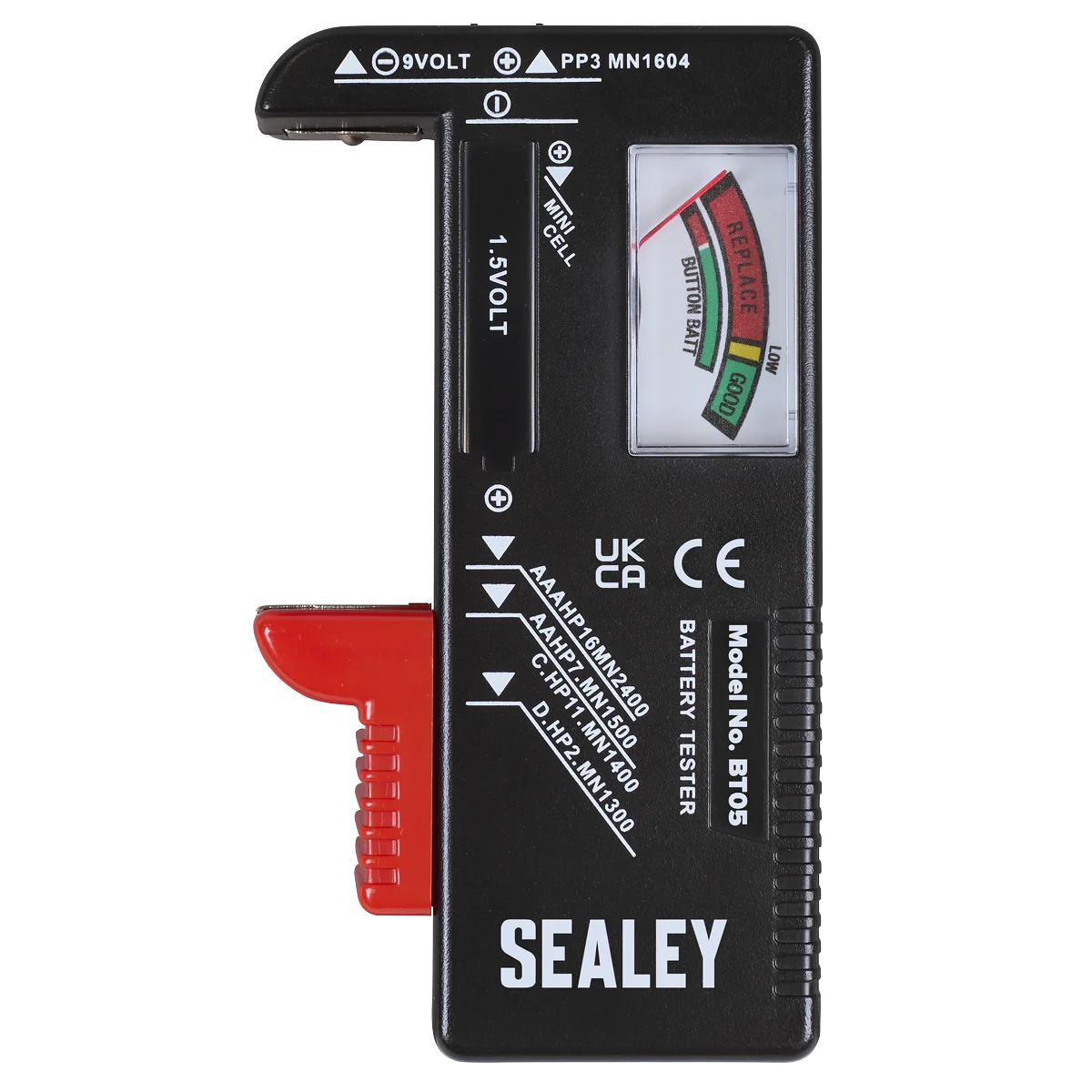 Sealey Battery Tester Model BT05 for AAA to 9V Batteries