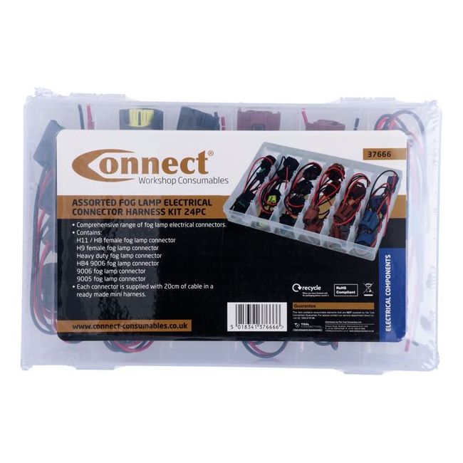 Connect Assorted Fog Lamp Harness Connector Kit 24pc 37666