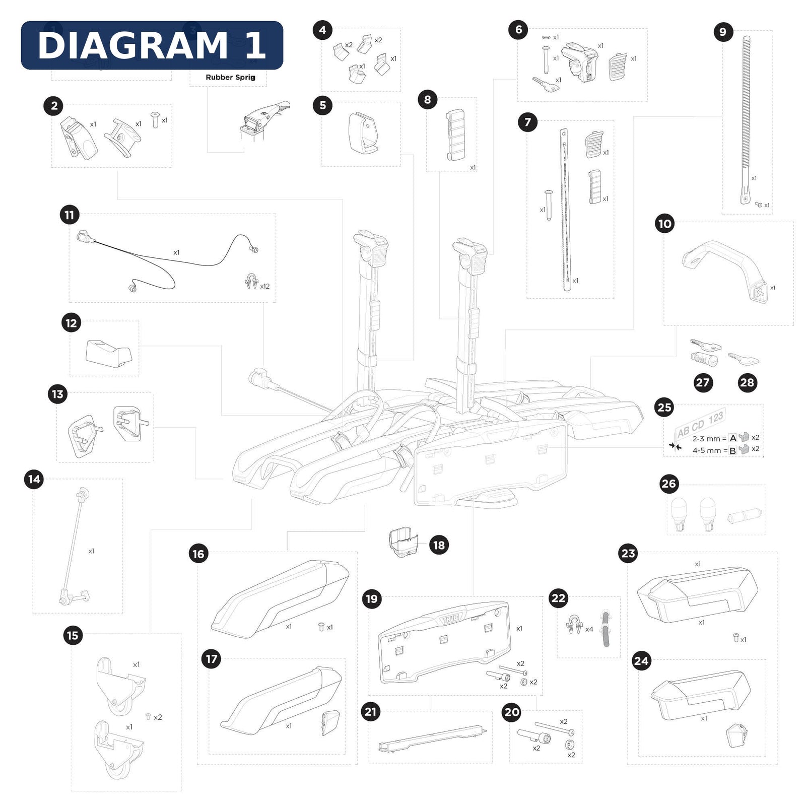 Thule Bulb-set midipoint VI Spare Part 0.016kg