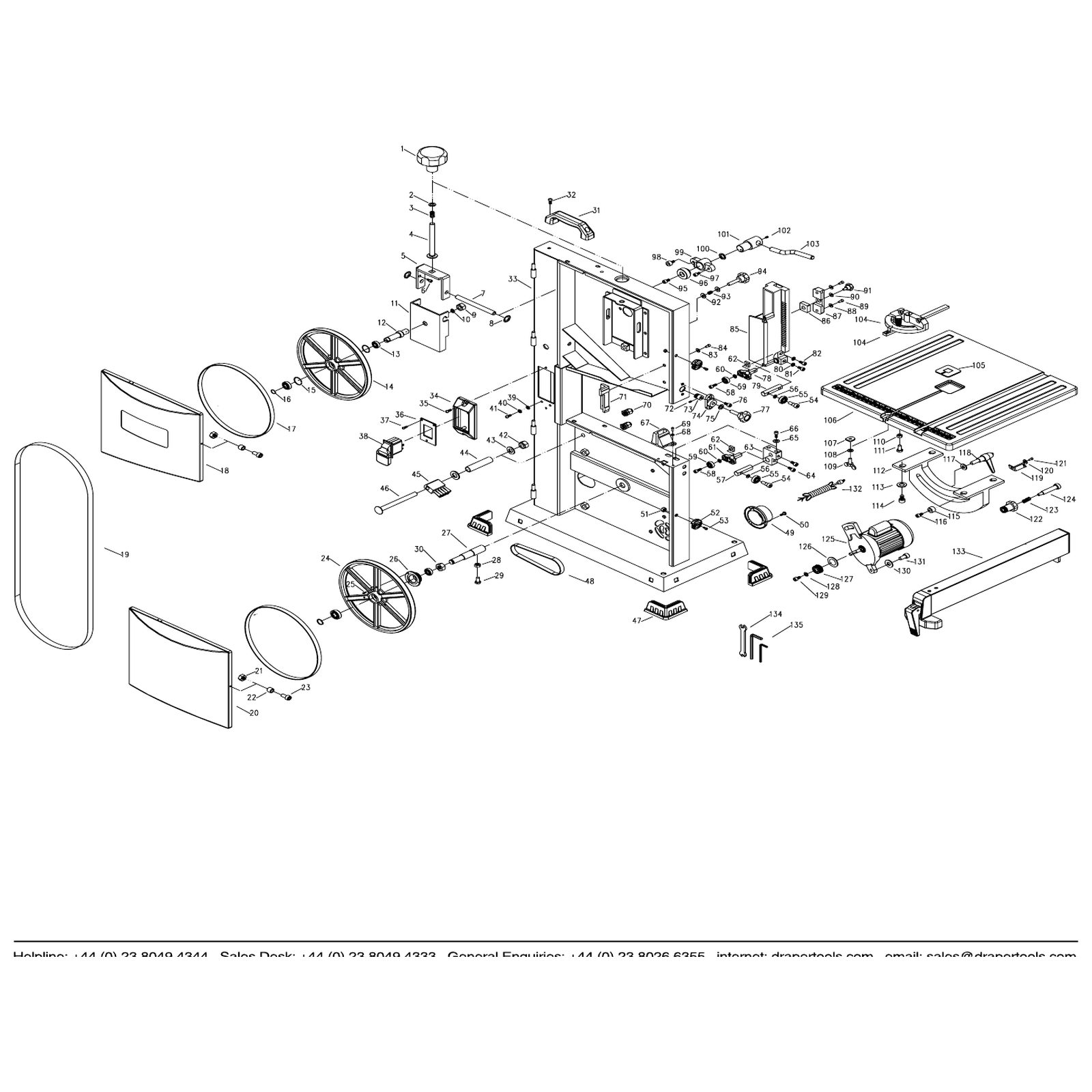 Draper Pulling Plate Assembly for Power Tools 98559