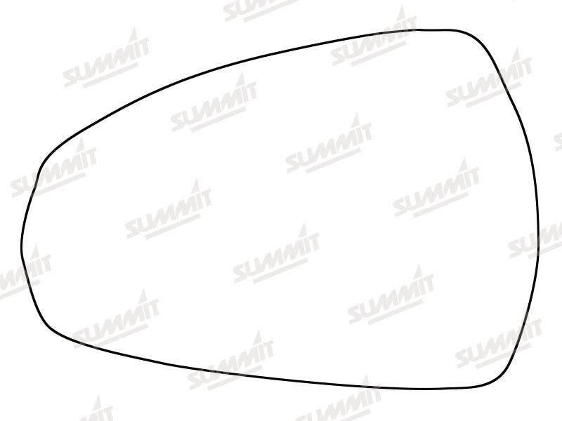 Summit Stick-On Standard Mirror Glass fits Audi A3 13 on LHS