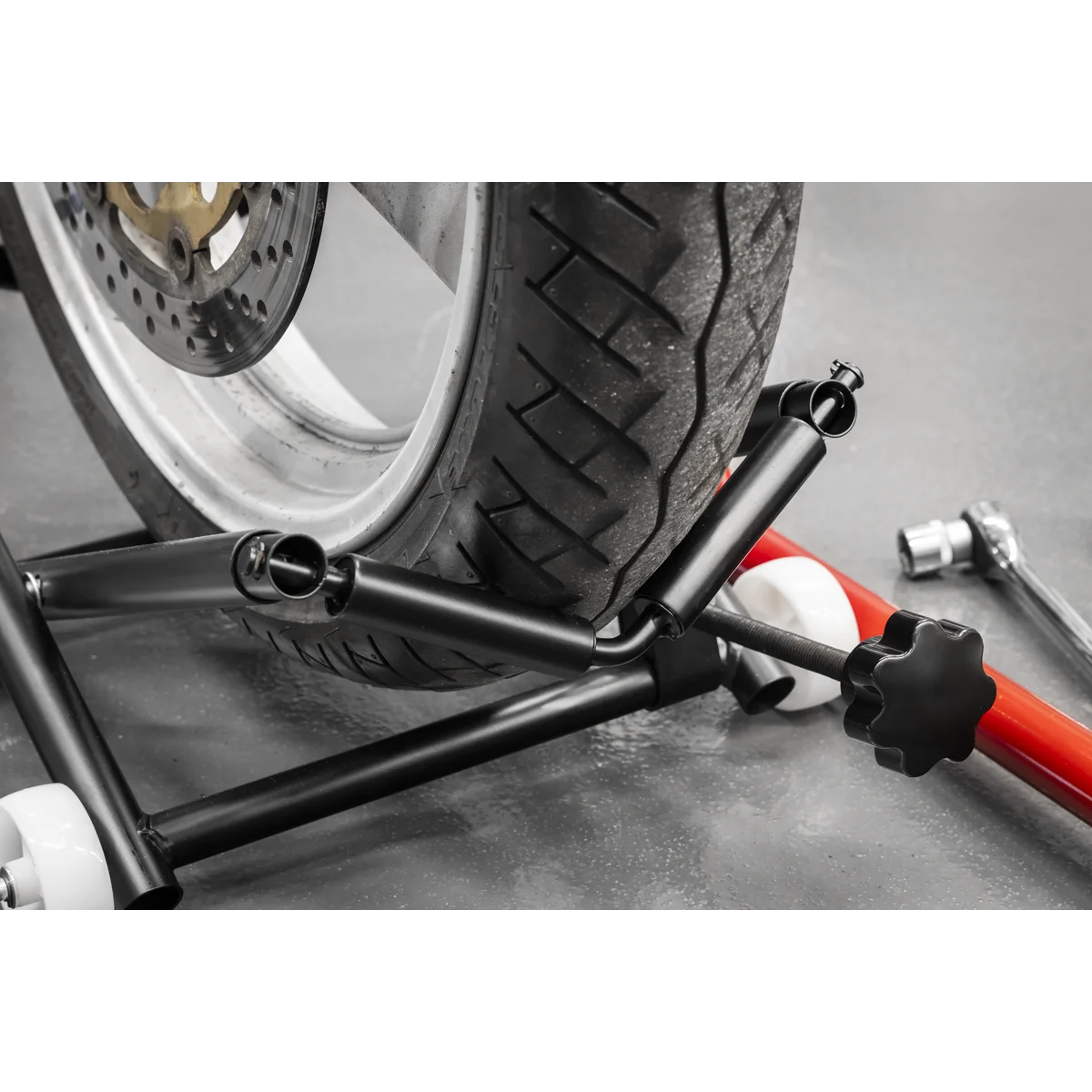 Sealey Motorcycle Wheel Adjustable Support with Rollers MCWL 4.5kg