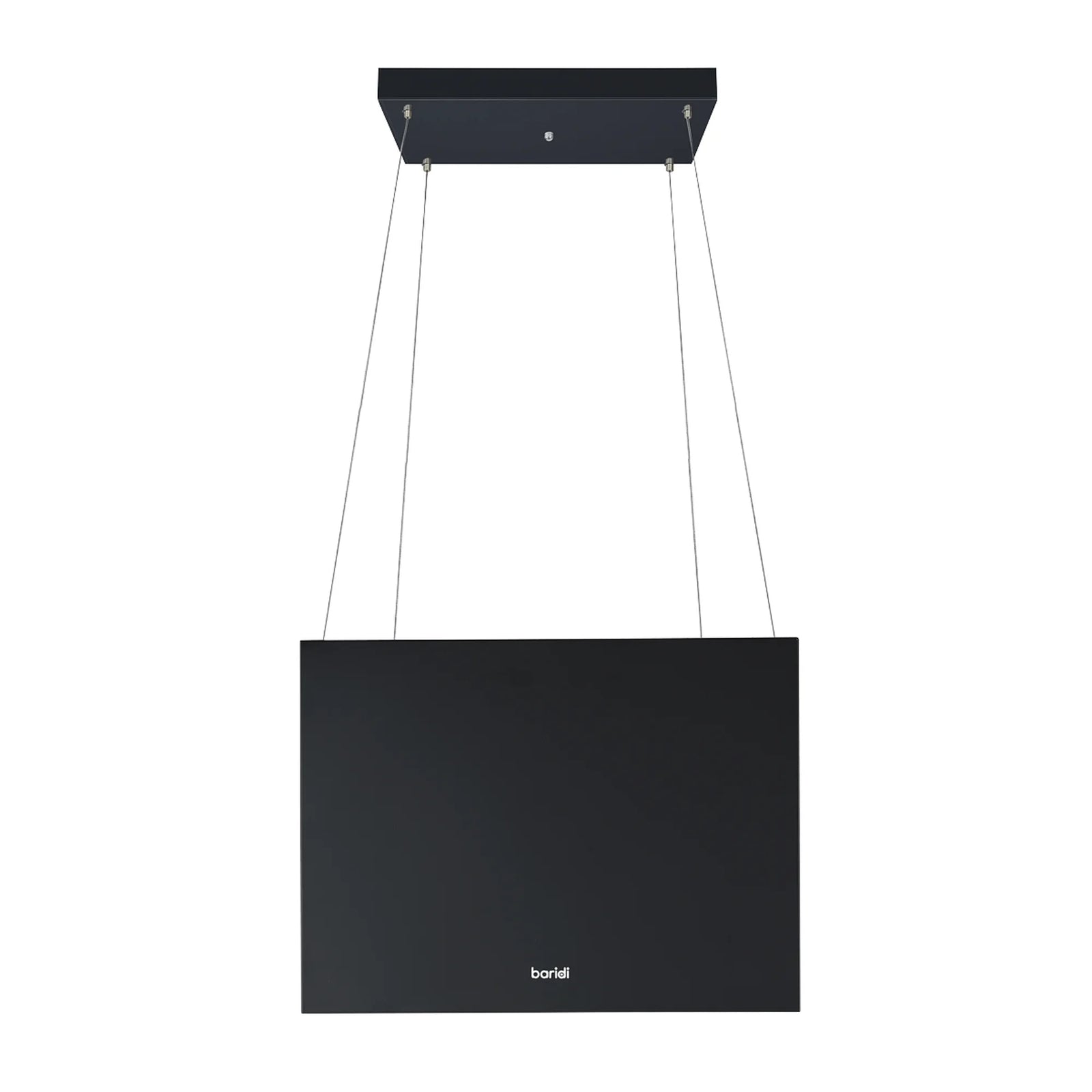 Baridi Square Island Cooker Hood 40cm - Black - 530m³/h