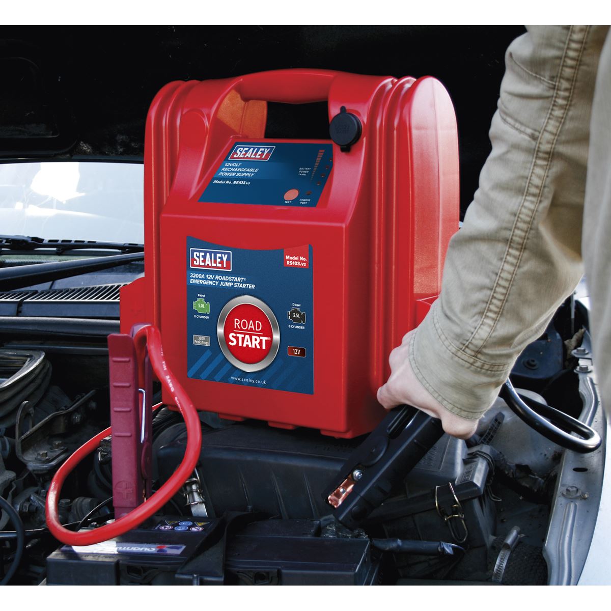 Sealey RoadStartï Emergency Jump Starter 12V 3200 Peak Amps RS103