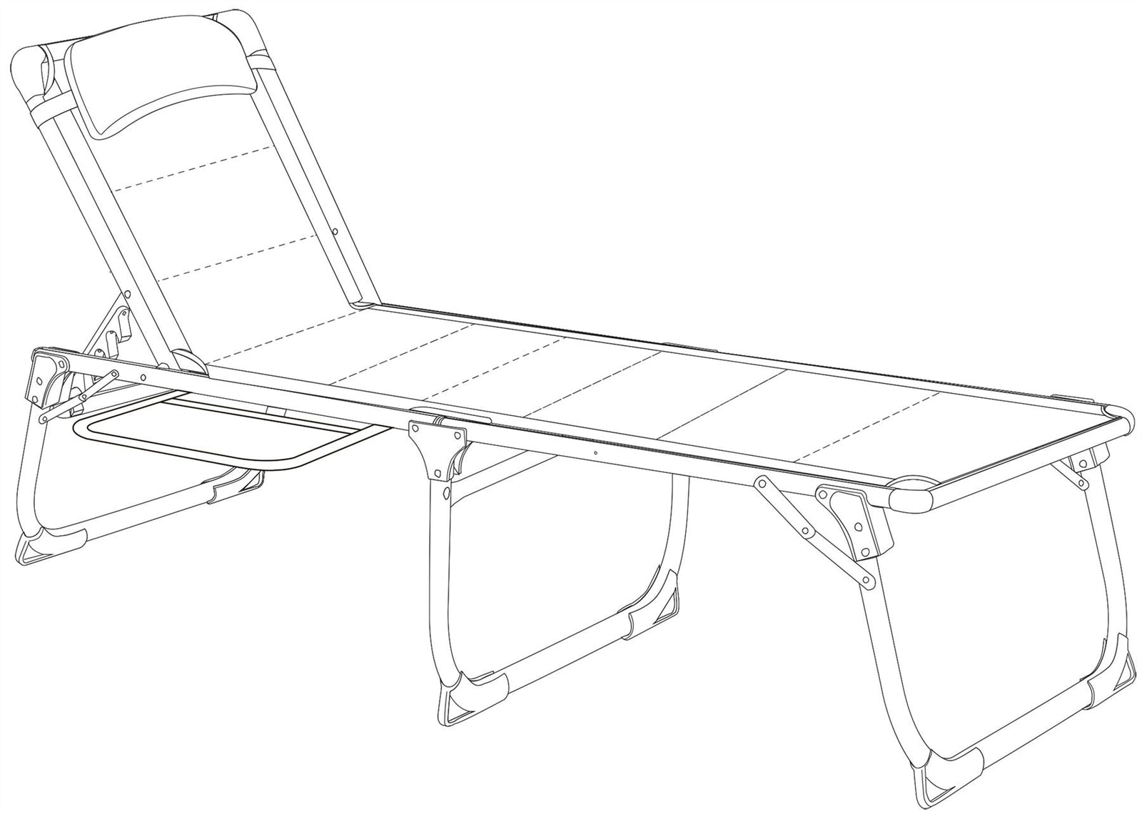 Quest Bordeaux Pro Lounge Sun Bed with side table