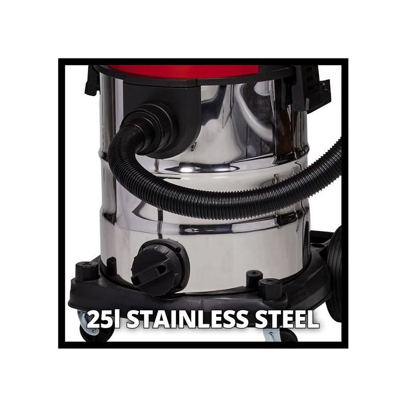 Einhell TE-VC 36/25 Li S-Solo Wet/Dry Vacuum Cleaner 36V (2 x 18V) Bare Unit