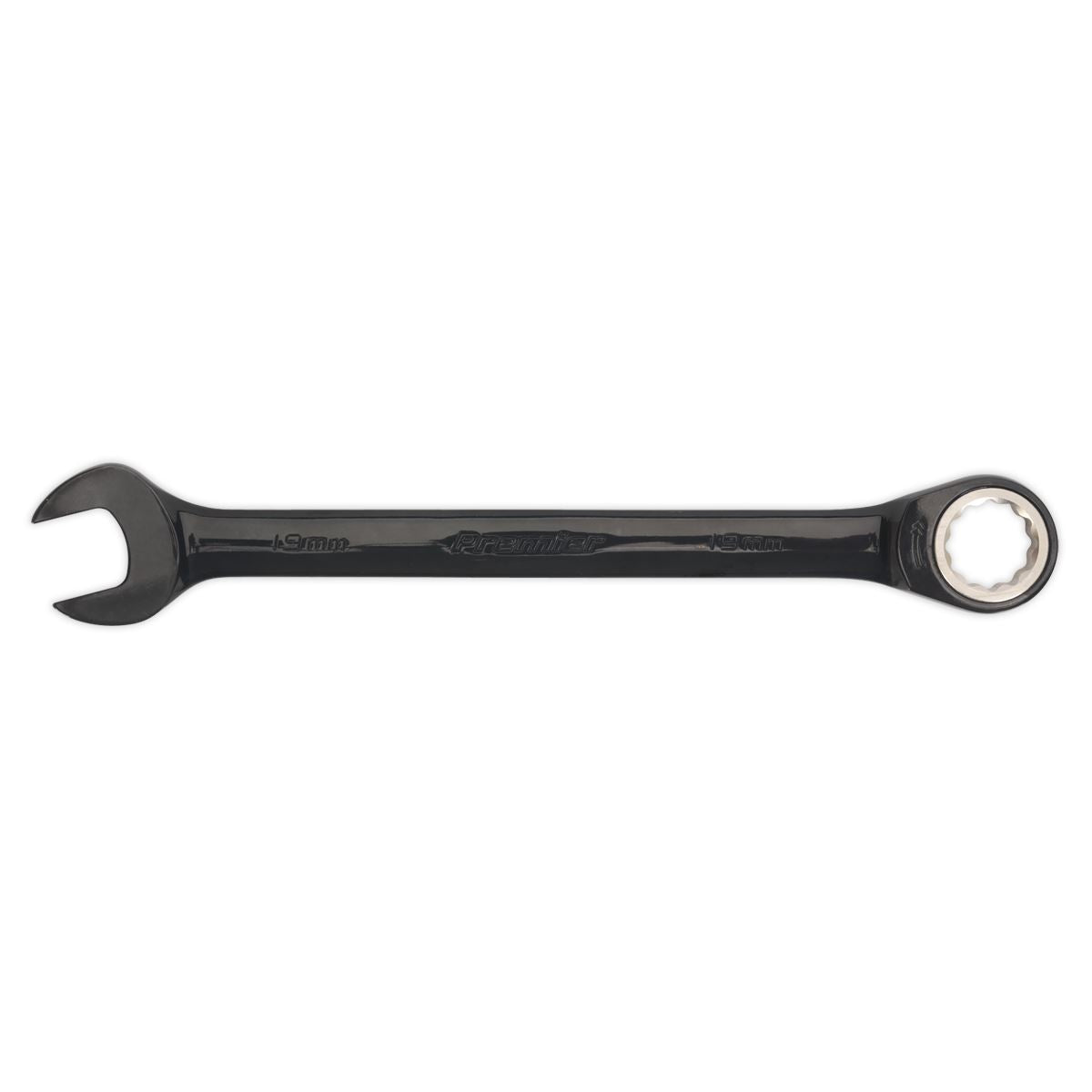 Sealey Premier Black Series 7pc Ratchet Combination Spanners Set 72 Tooth 8-19mm