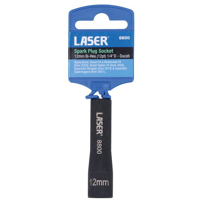 Laser Spark Plug Socket - 12mm Bi-Hex (12pt) Ducati