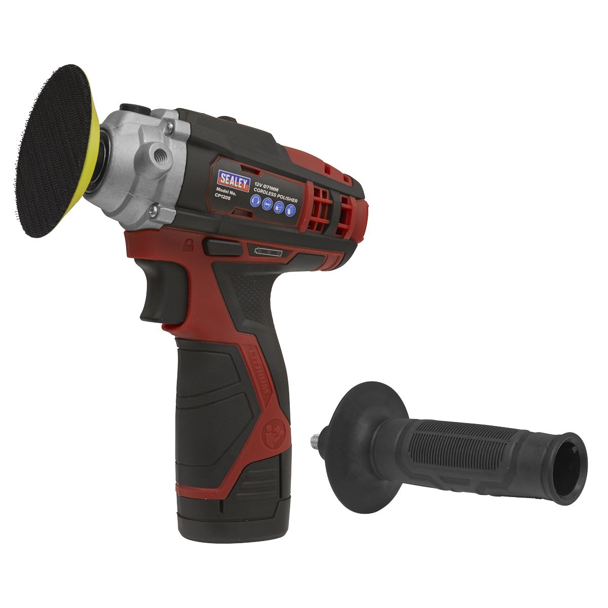 Sealey Cordless Polisher Buffer 12V 71mm Variable Speed Li-ion Body Only